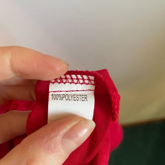 Whyte Valentyne Red Satin Bodycon  Midi Dress Thigh Slit Sz XL/14 - Picture 6 of 6